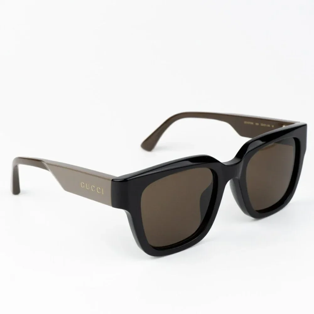 NEW Gucci GG1670SK 004 Black Green Brown Unisex Square Sunglasses GG 1670SK
